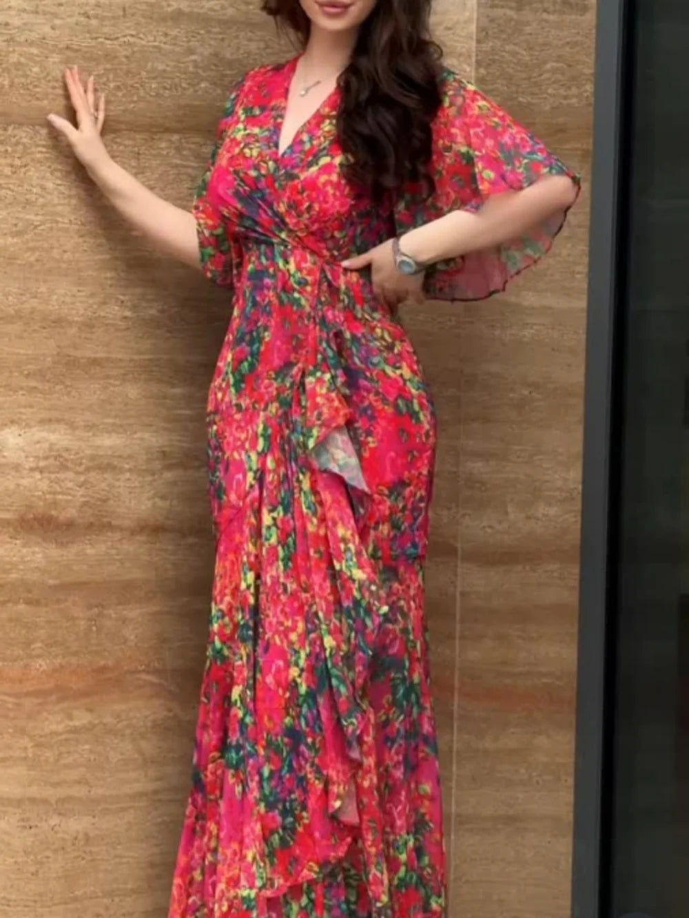 Vestido Floral Silueta-Esbelta
