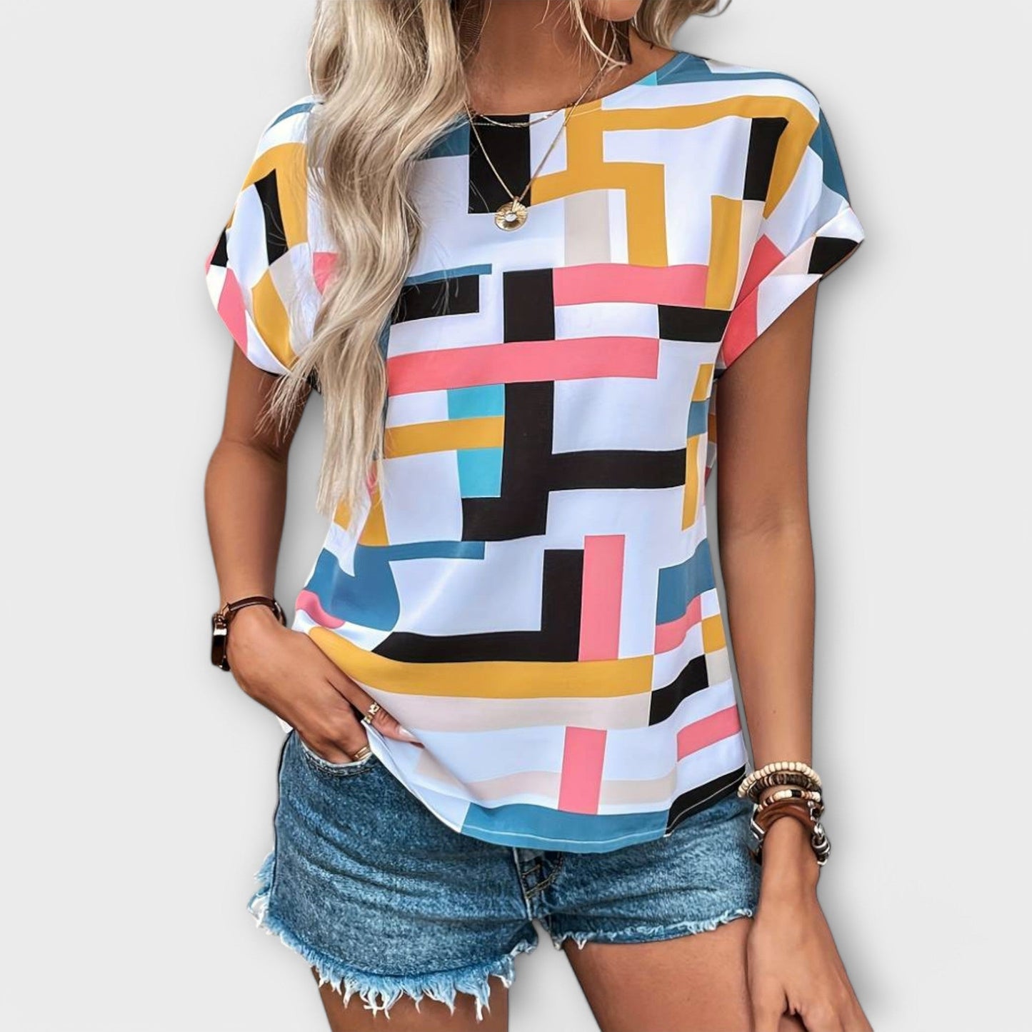 Blusa Cuidado-Fácil Cuello Redondo