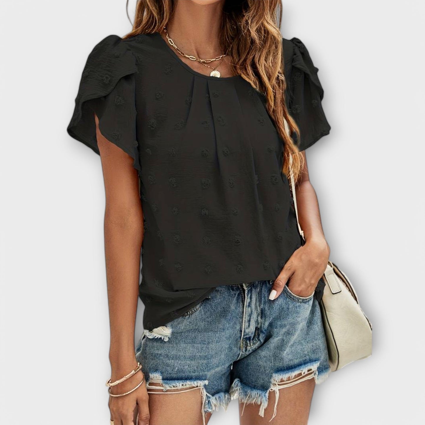 Blusa Pétalo Anti-Arrugas