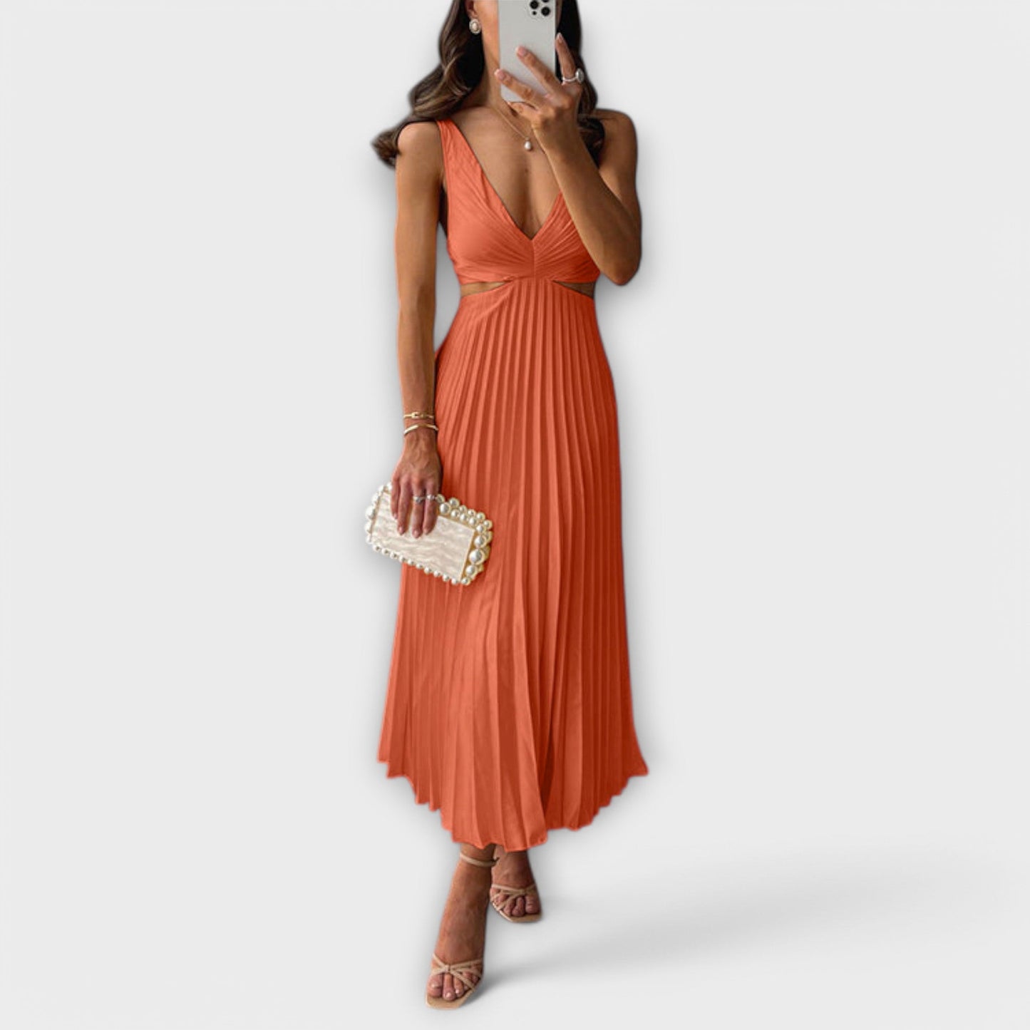 Vestido Plisado Efecto-Moldeador