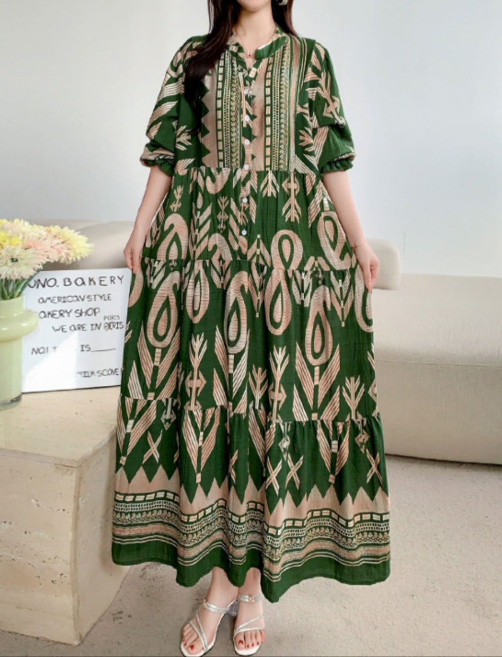 Vestido Estampado Ultra-Suave