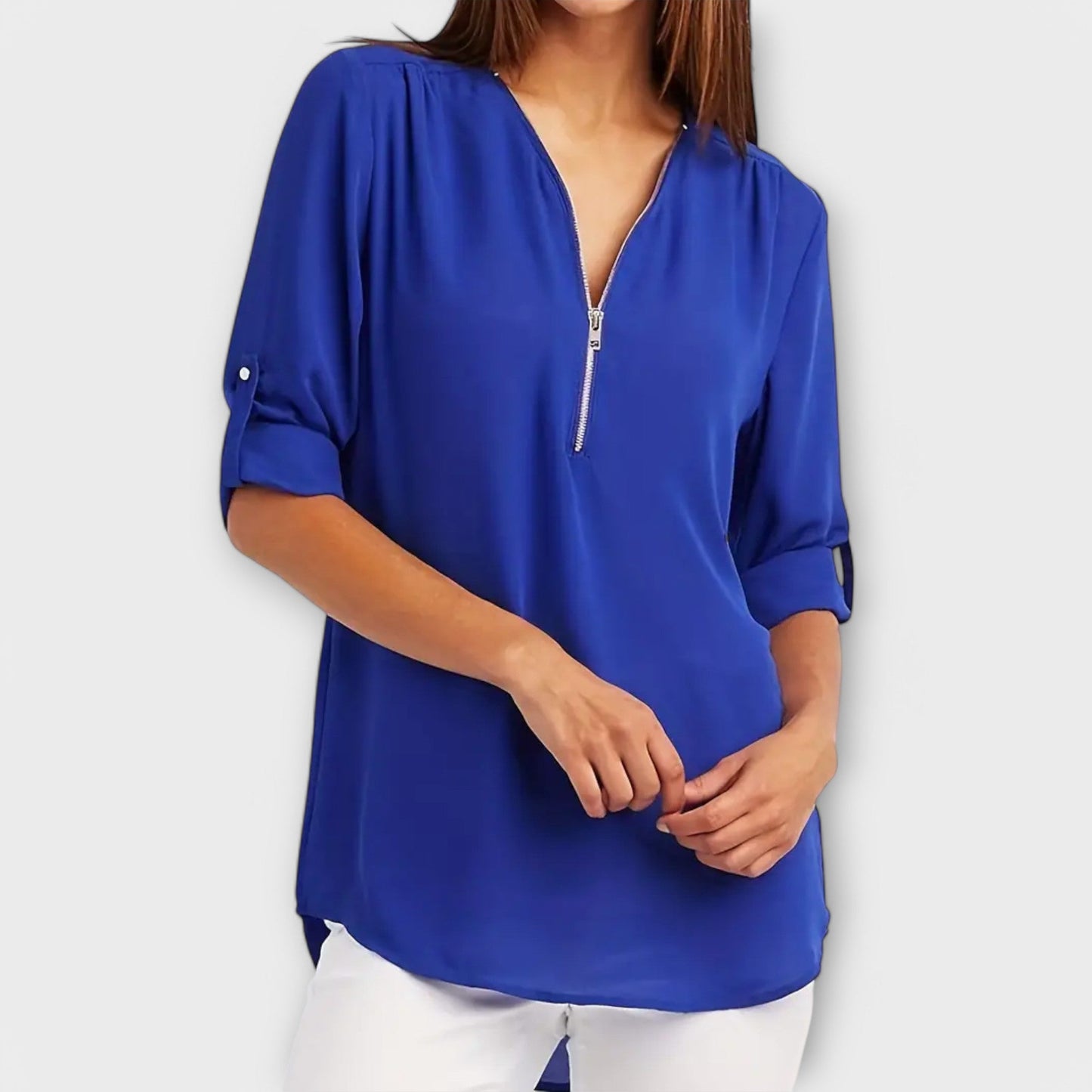Blusa Escote V Fácil-Cuidado