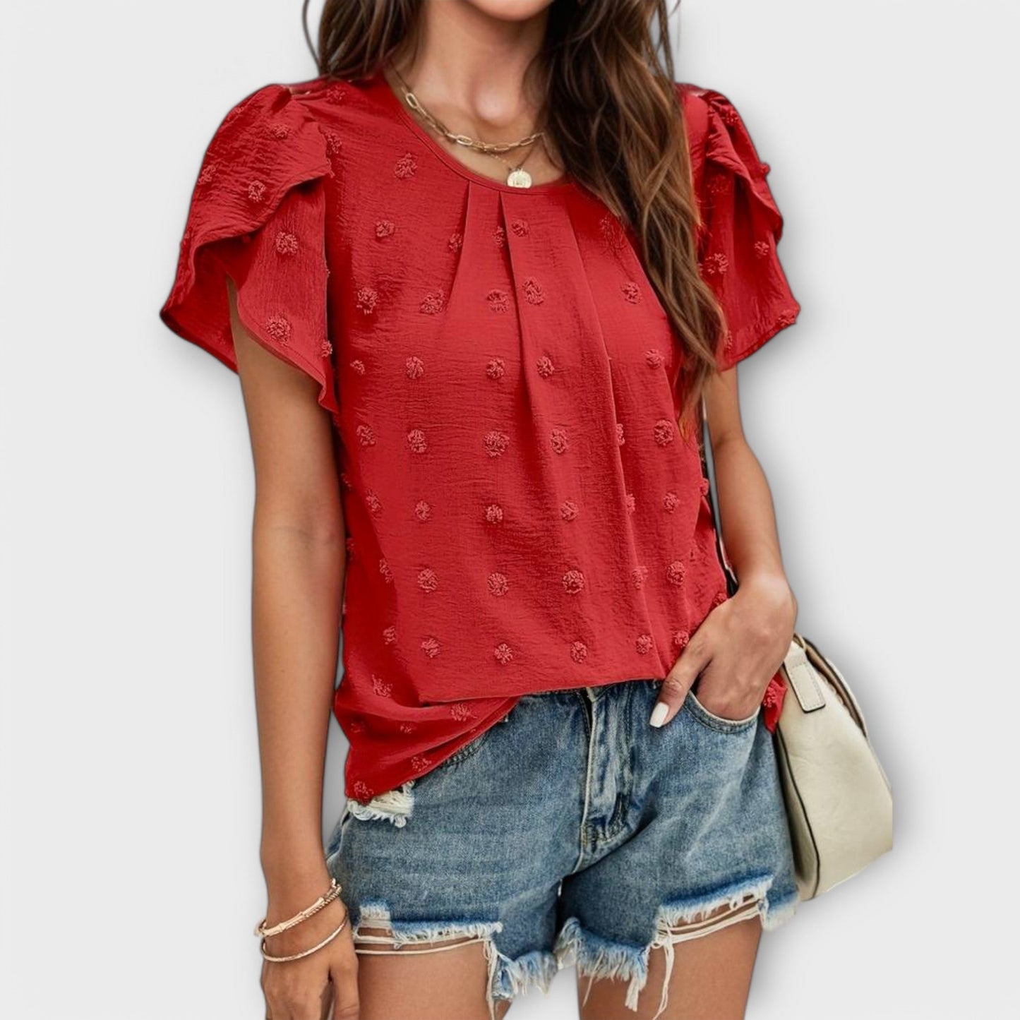 Blusa Pétalo Anti-Arrugas