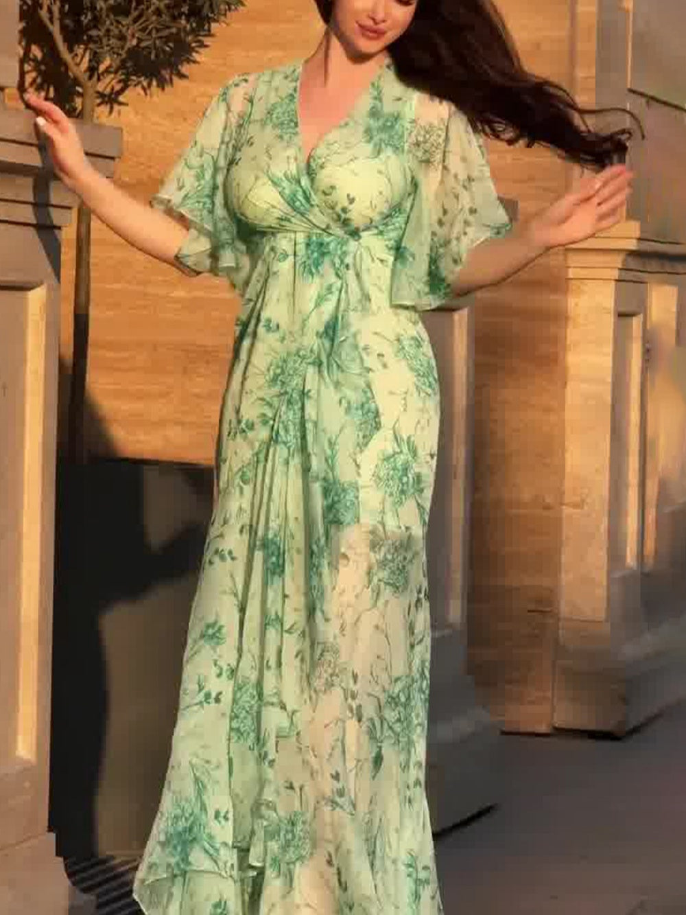 Vestido Floral Silueta-Esbelta