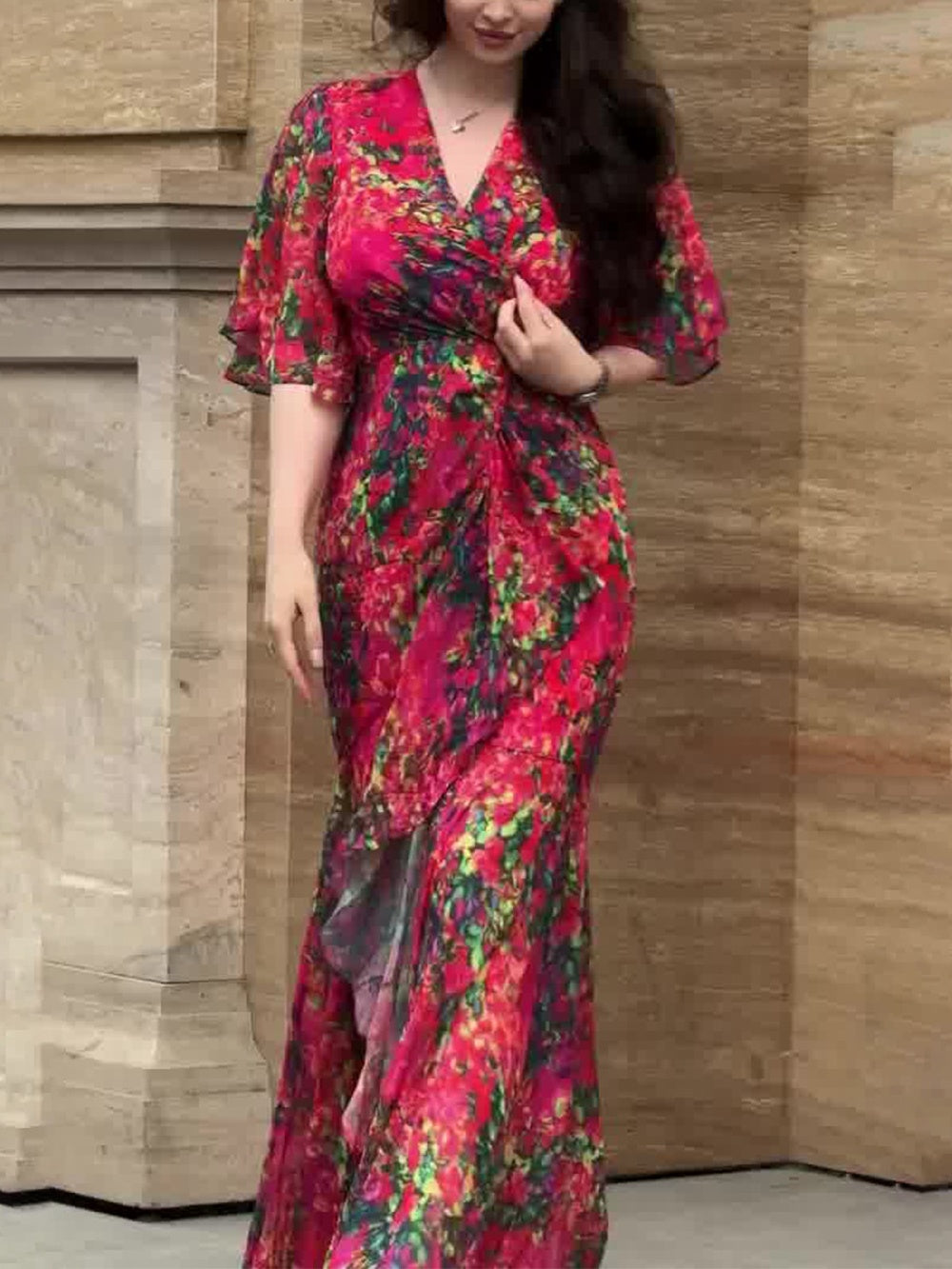 Vestido Floral Silueta-Esbelta