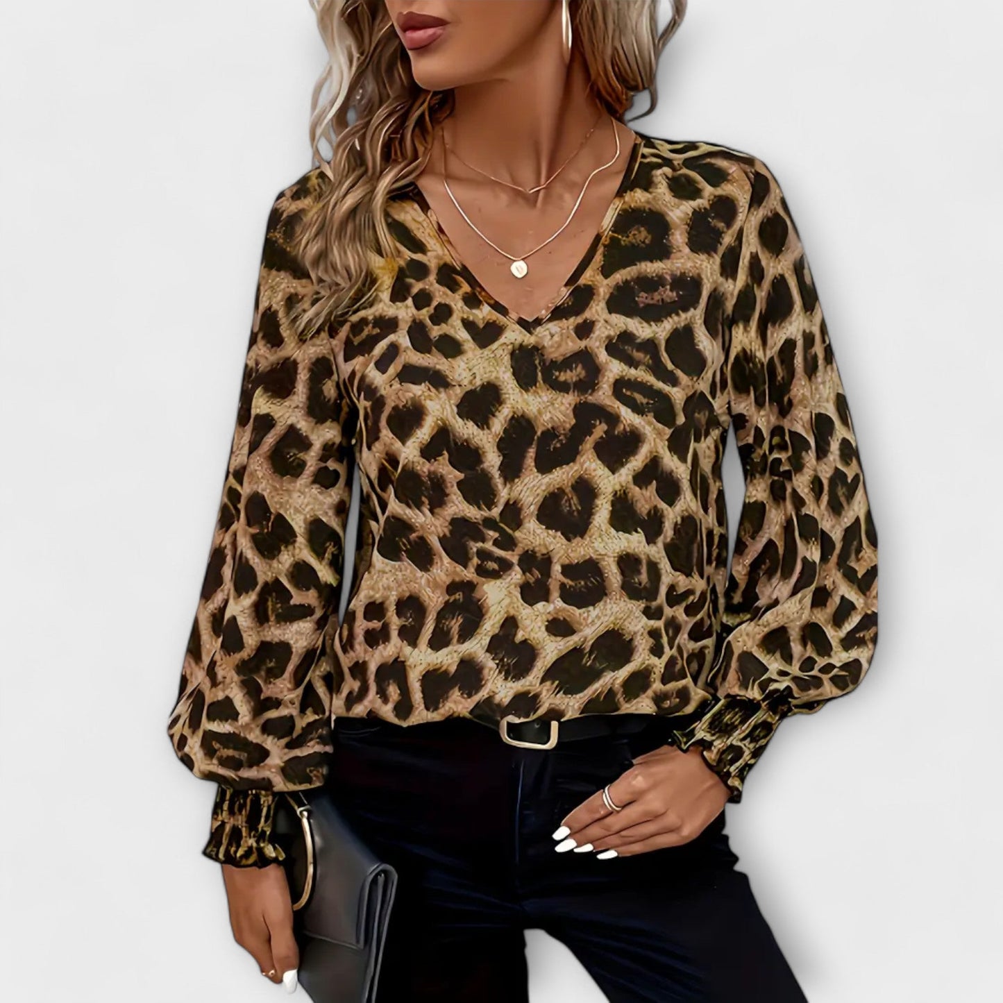 Blusa Leopardo Efecto-Estiliza