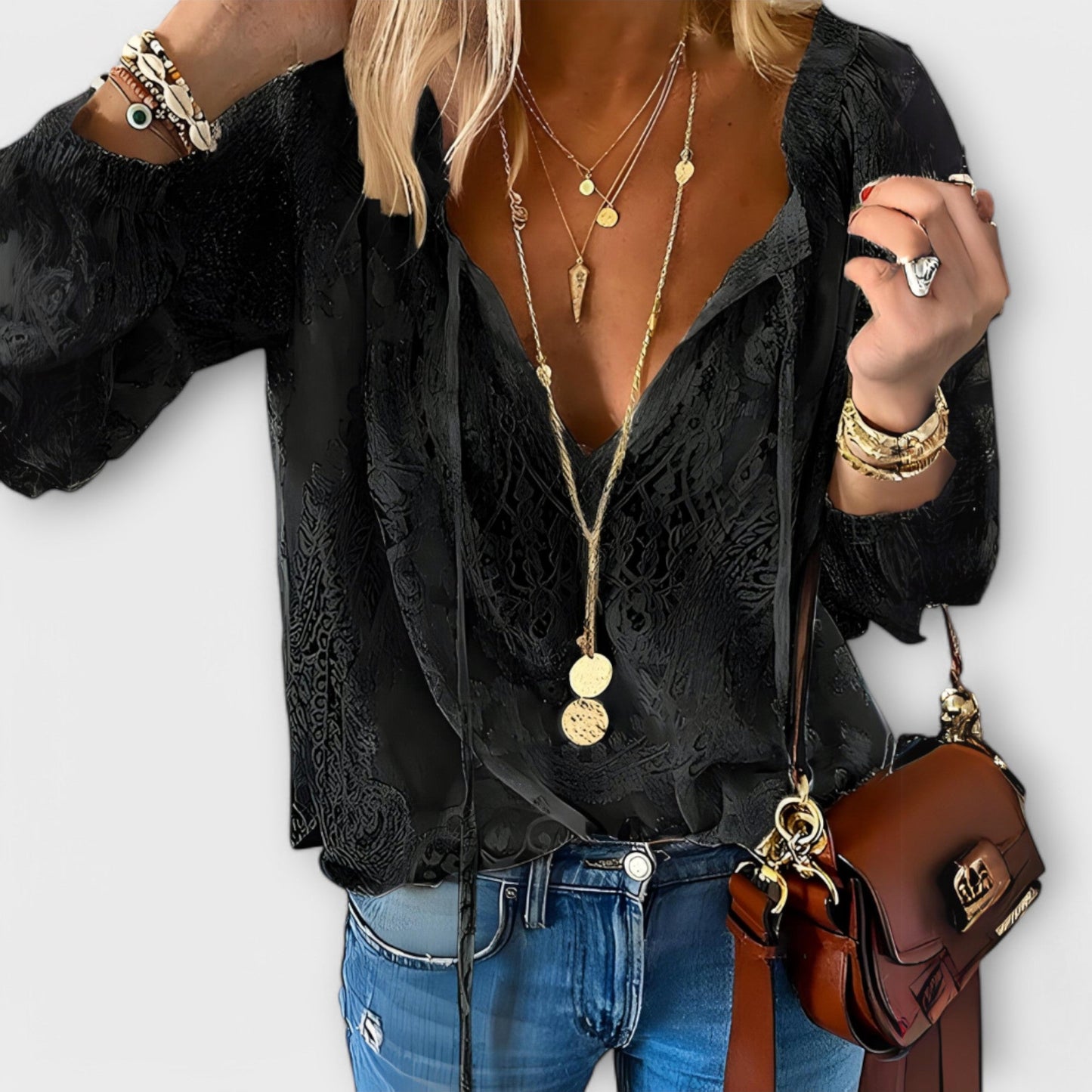 Blusa Encaje Silueta-Definida