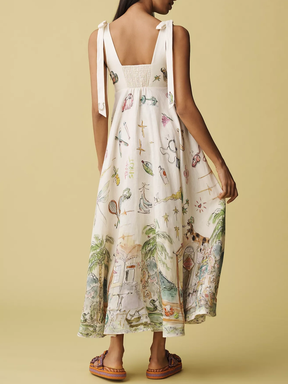 Vestido Midi Lino Refrescante