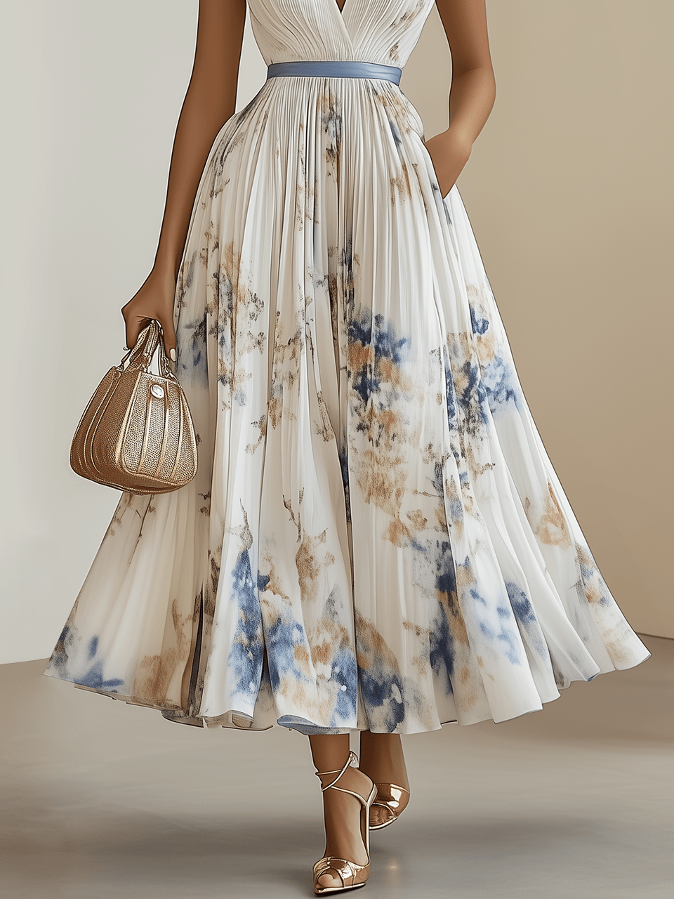 Vestido Maxi Floral Efecto-Esbeltez