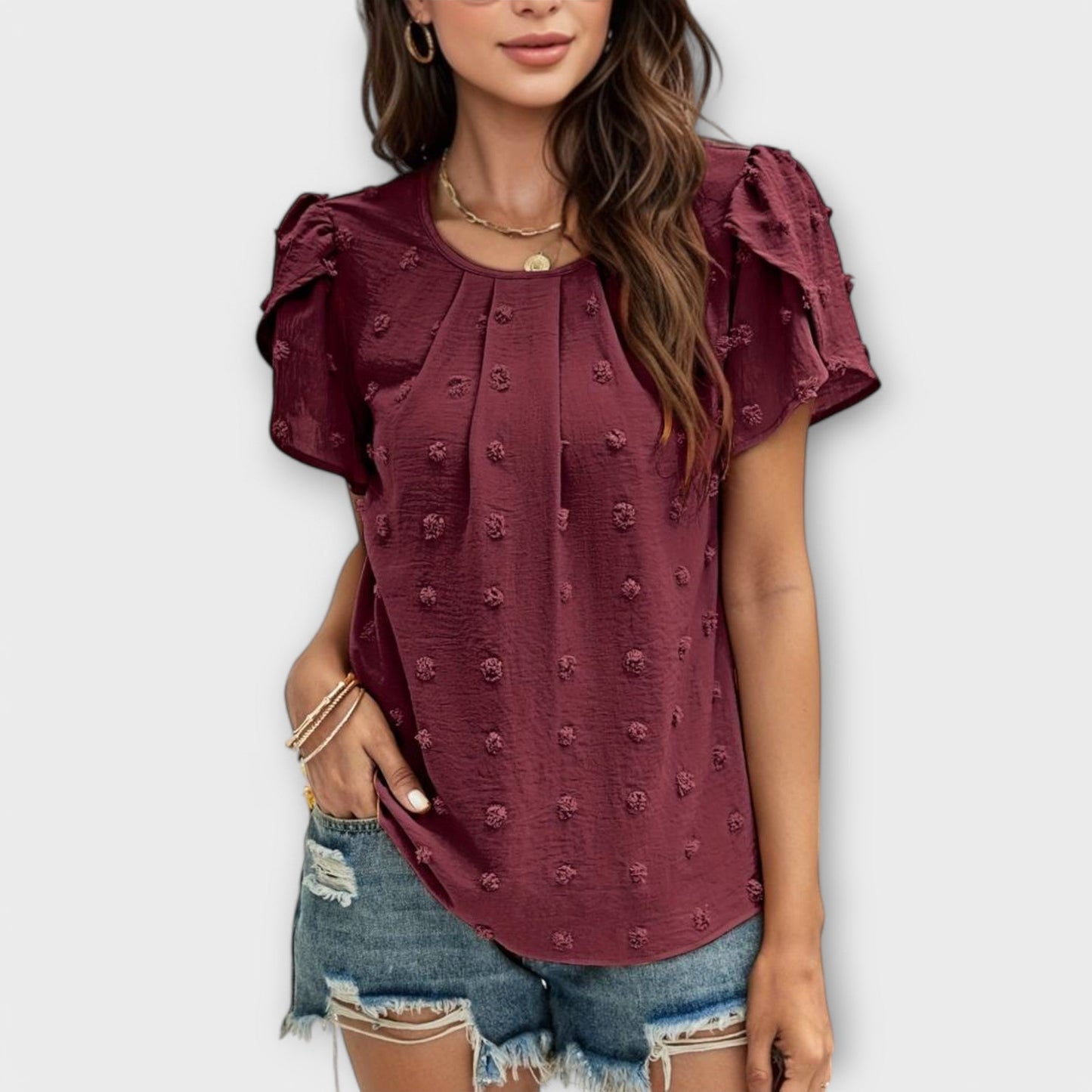 Blusa Pétalo Anti-Arrugas