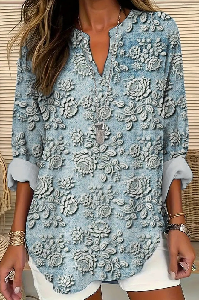 Blusa Bordada V-Favorecedora