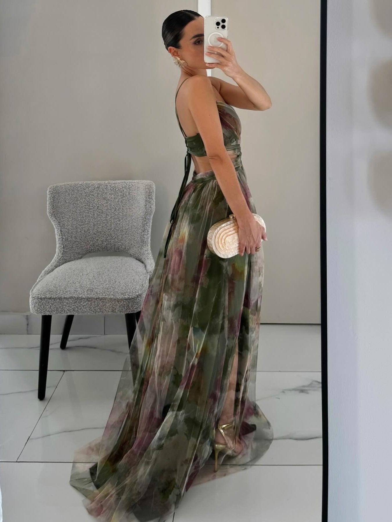 Vestido Largo Floral Favorecedor