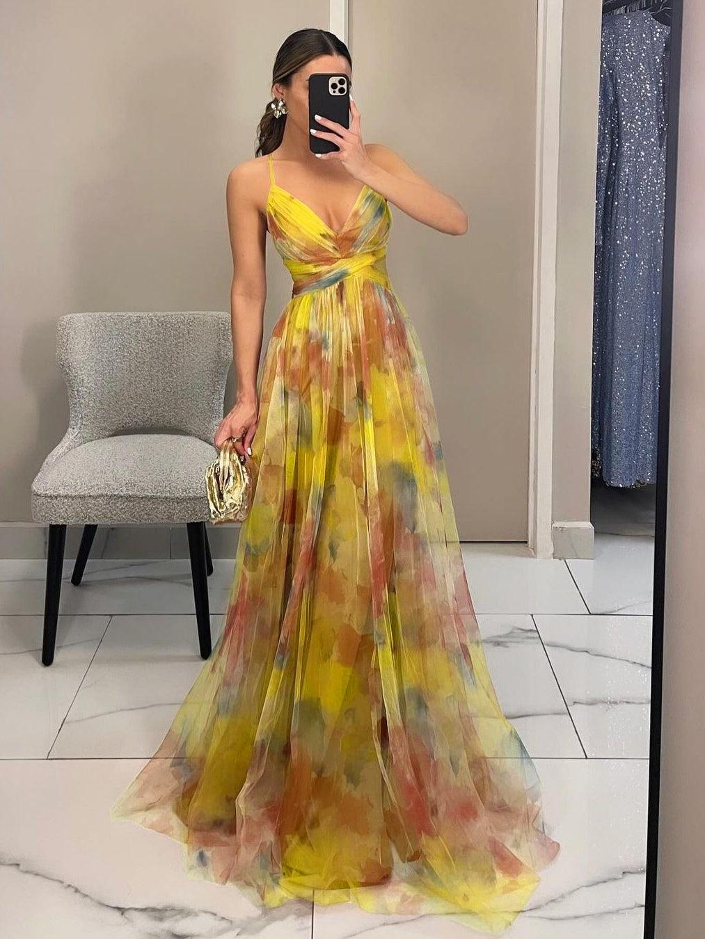 Vestido Largo Floral Favorecedor