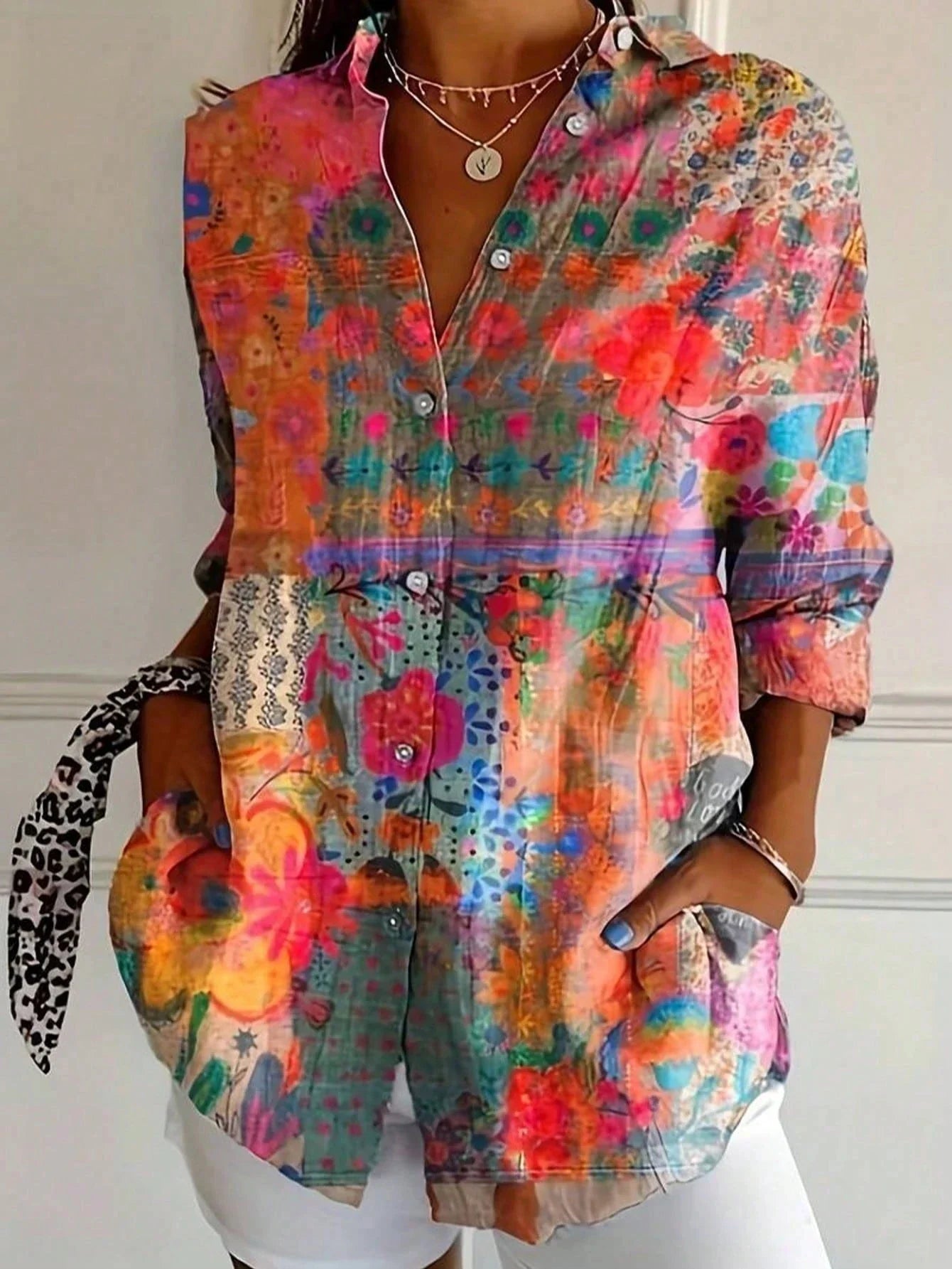 Blusa-Colorida Versátil