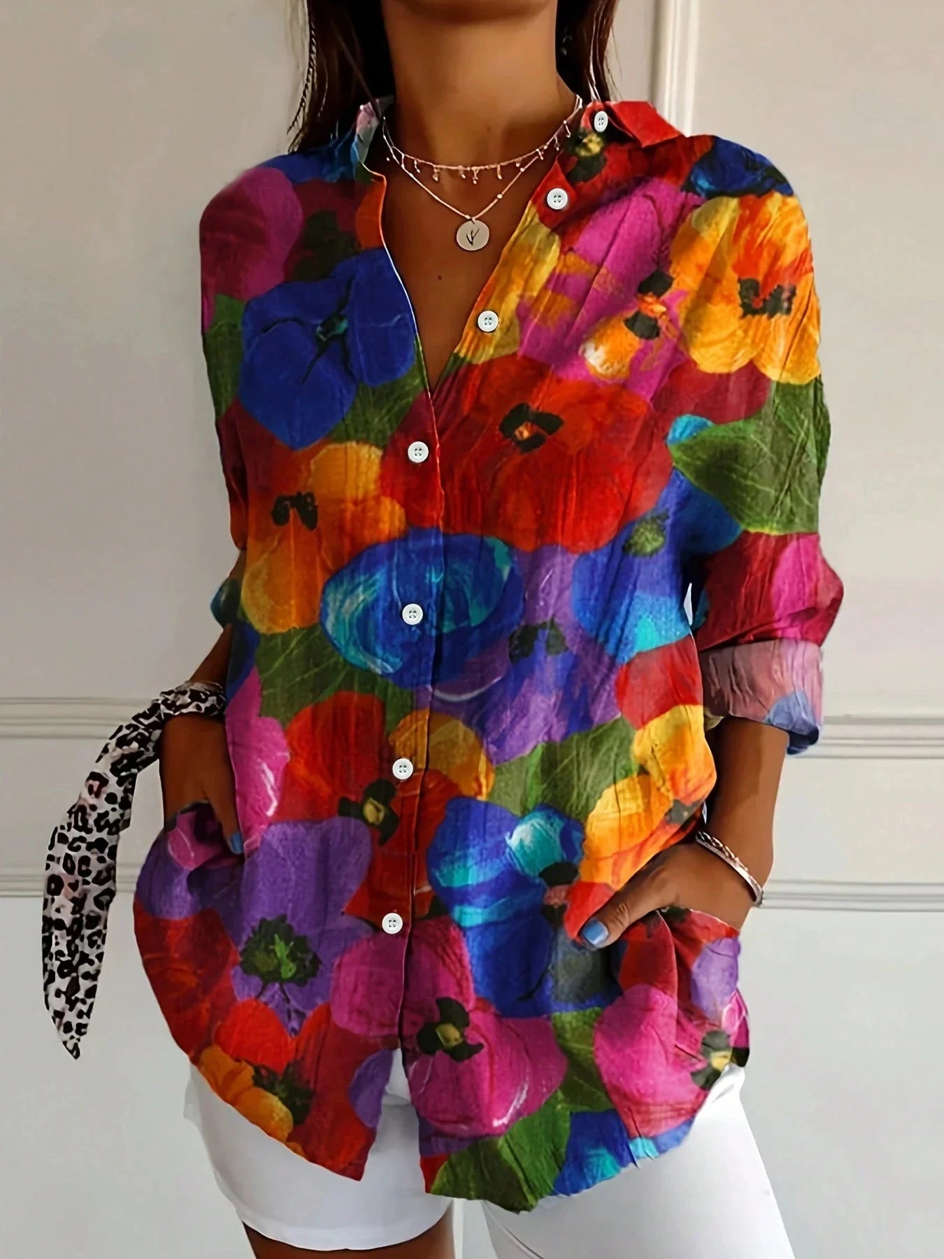 Blusa-Colorida Versátil