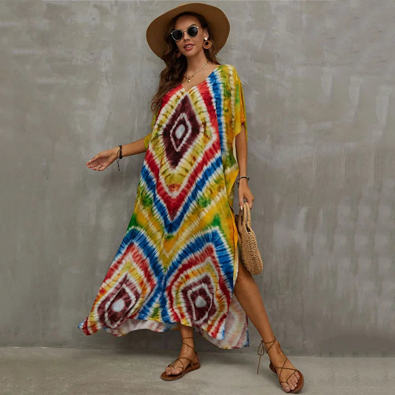 Vestido Maxi-Estilo Tropical