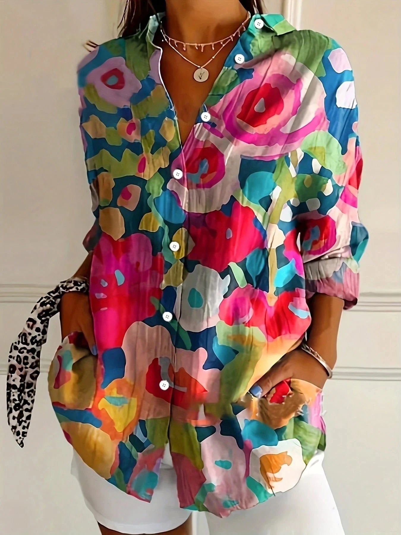 Blusa-Colorida Versátil