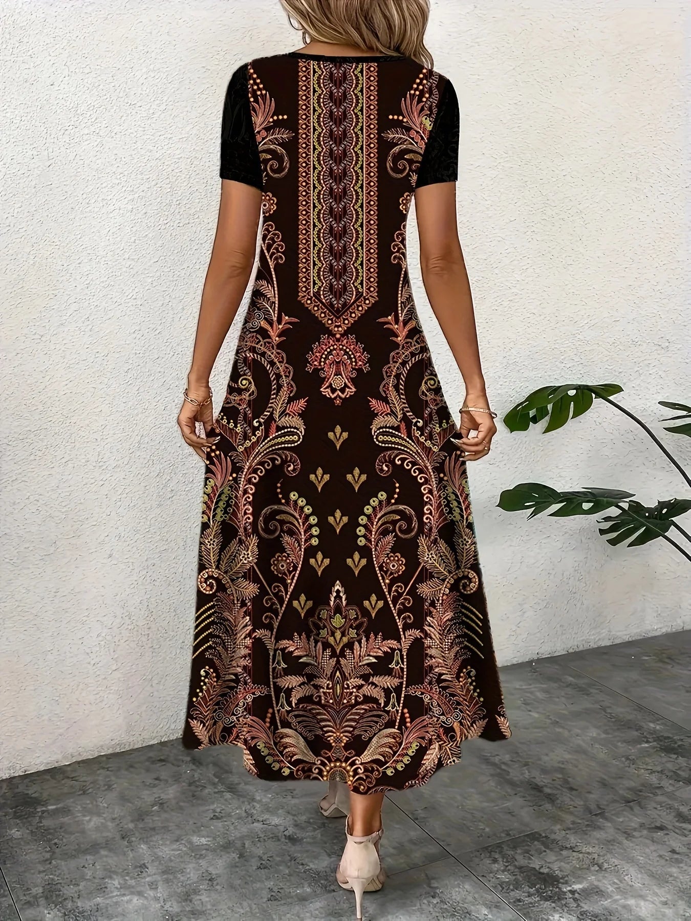 Vestido Étnico Elegante Ebony