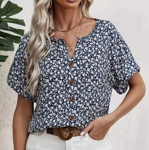 Blusa Floral Elegante Fresca