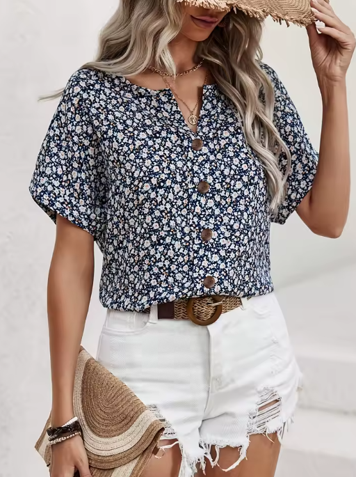 Blusa Floral Elegante Fresca