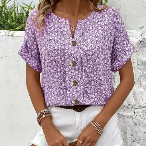 Blusa Floral Elegante Fresca