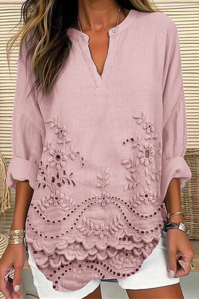 Blusa Frescura-Marina Bordada