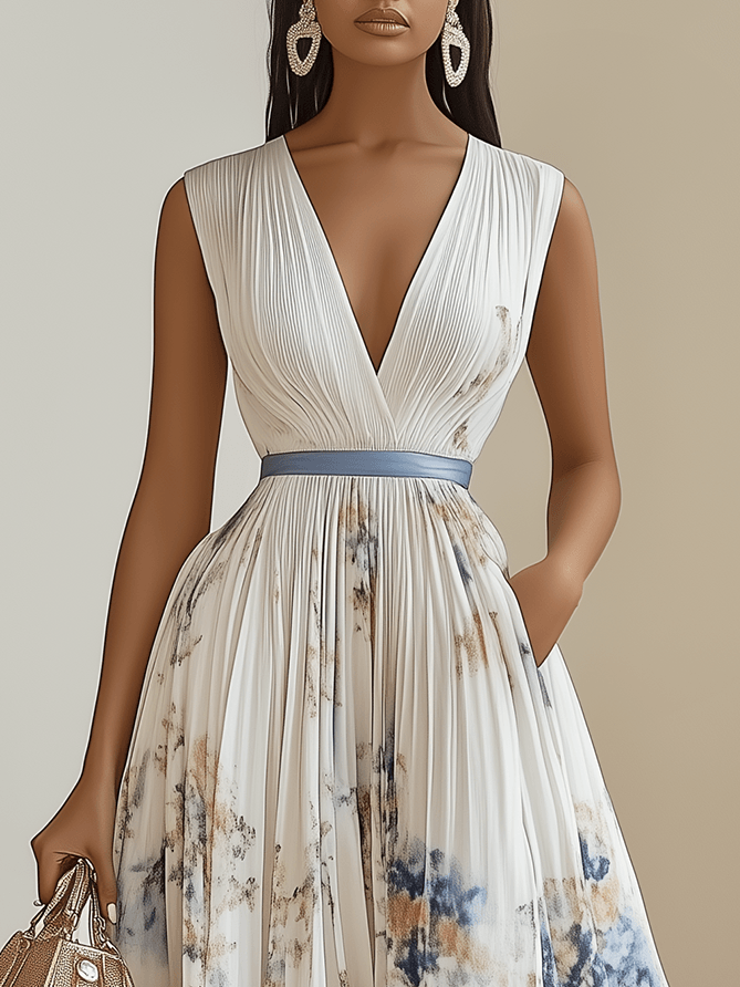 Vestido Maxi Floral Efecto-Esbeltez