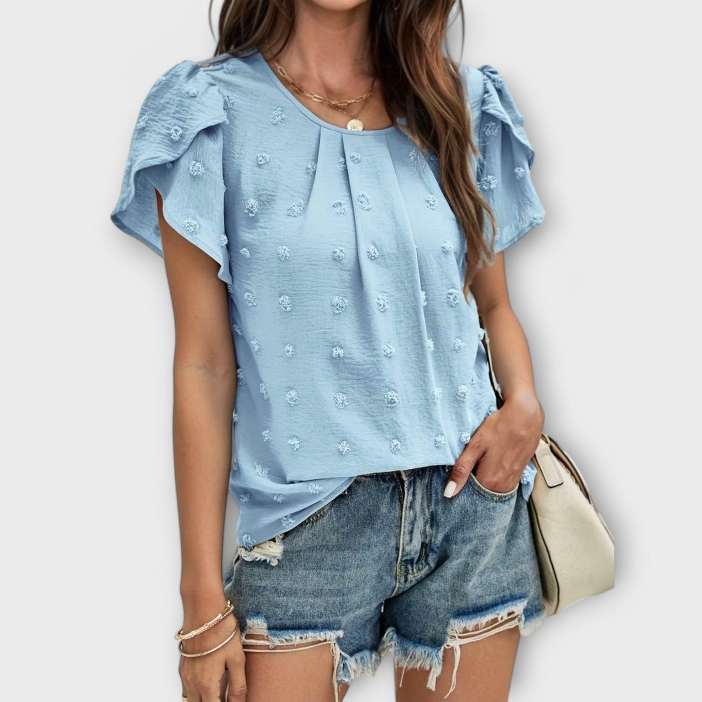 Blusa Pétalo Anti-Arrugas