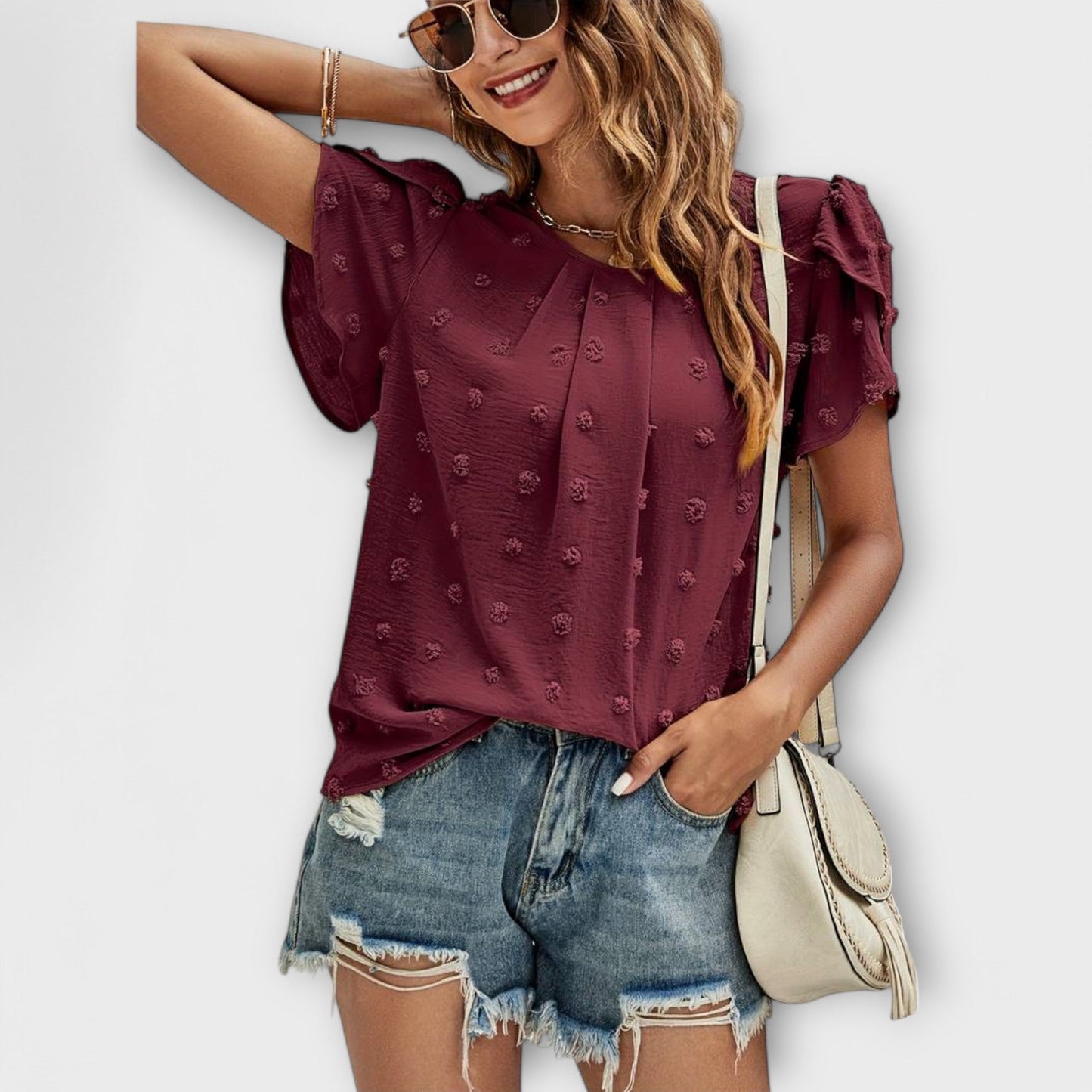 Blusa Pétalo Anti-Arrugas