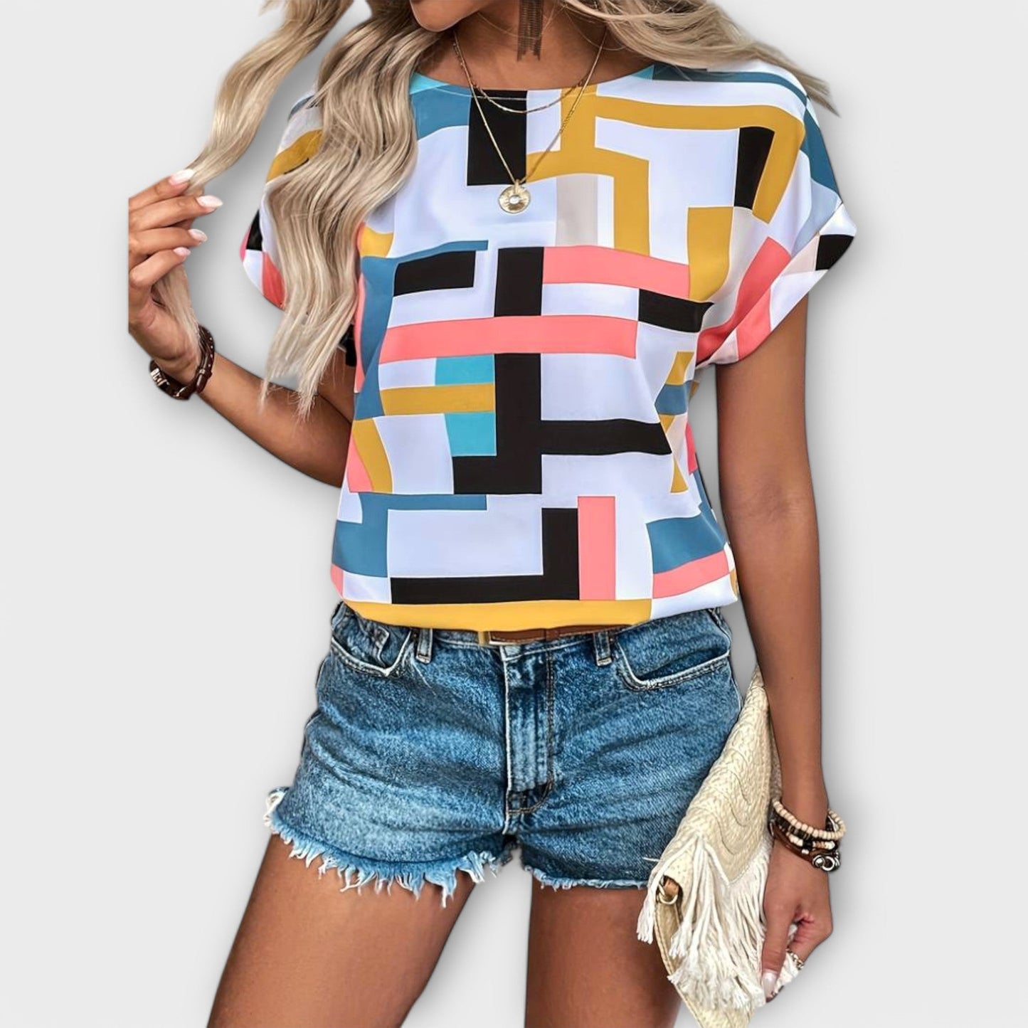 Blusa Cuidado-Fácil Cuello Redondo