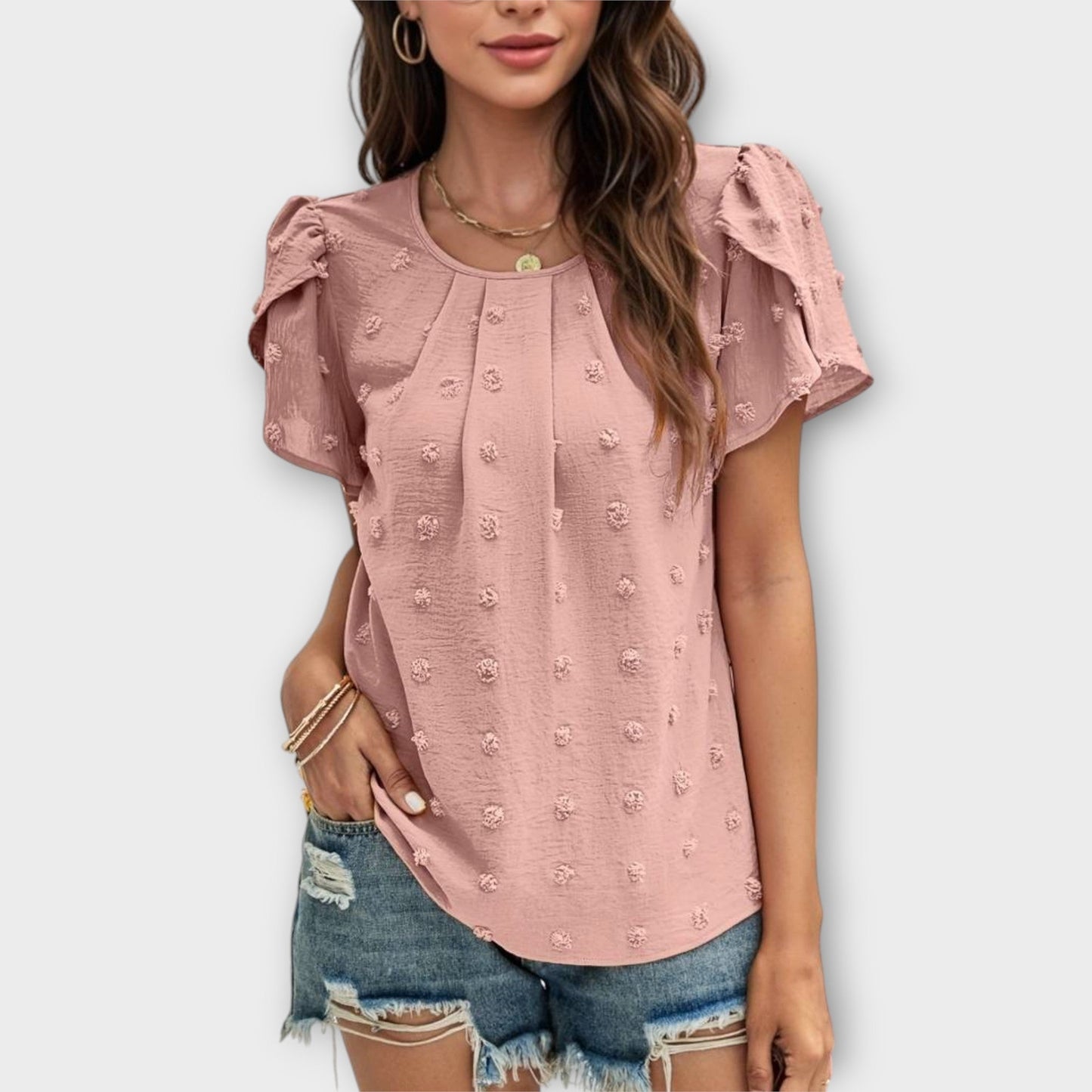 Blusa Pétalo Anti-Arrugas