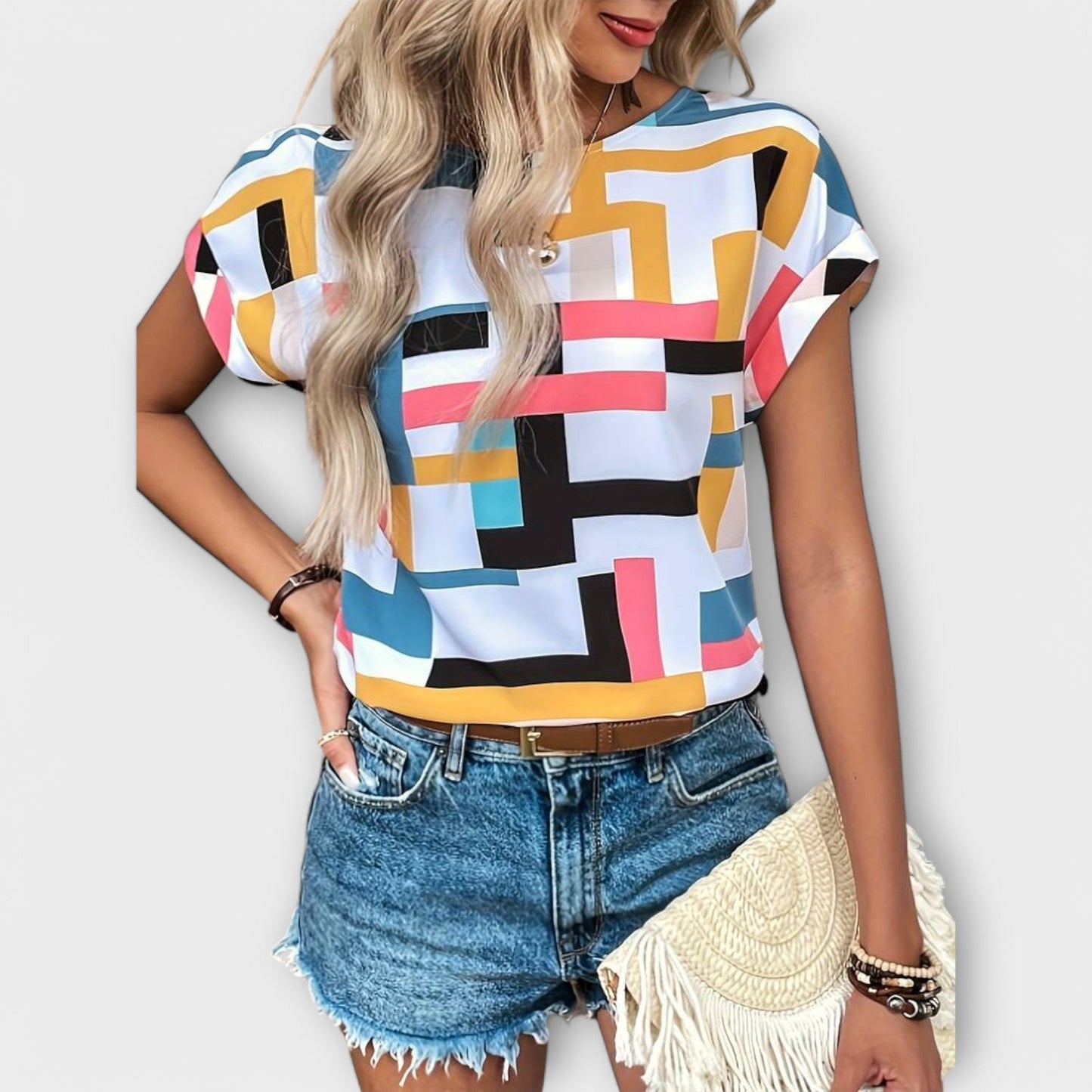 Blusa Cuidado-Fácil Cuello Redondo