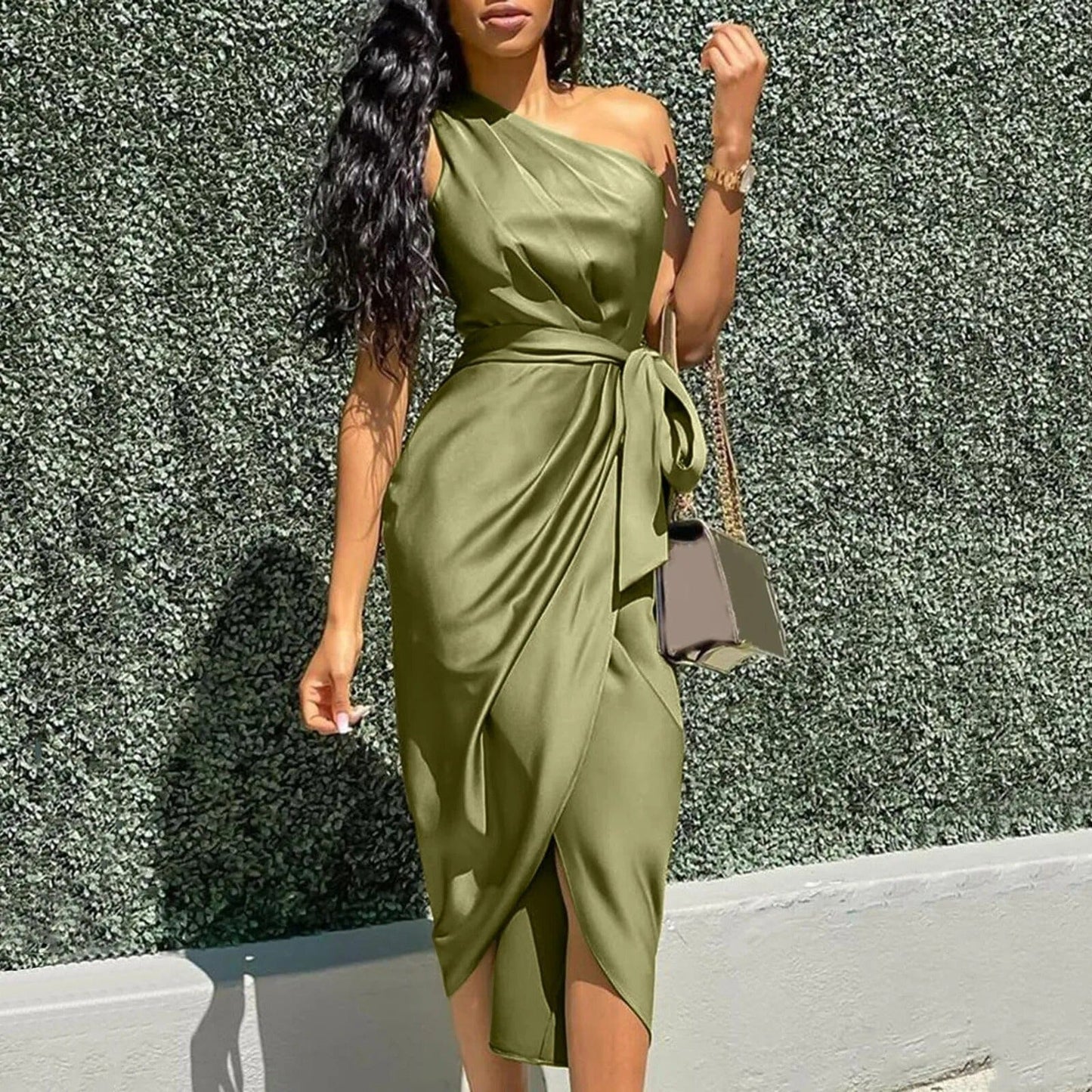 Vestido Maxi Seda Figura-Esbelta