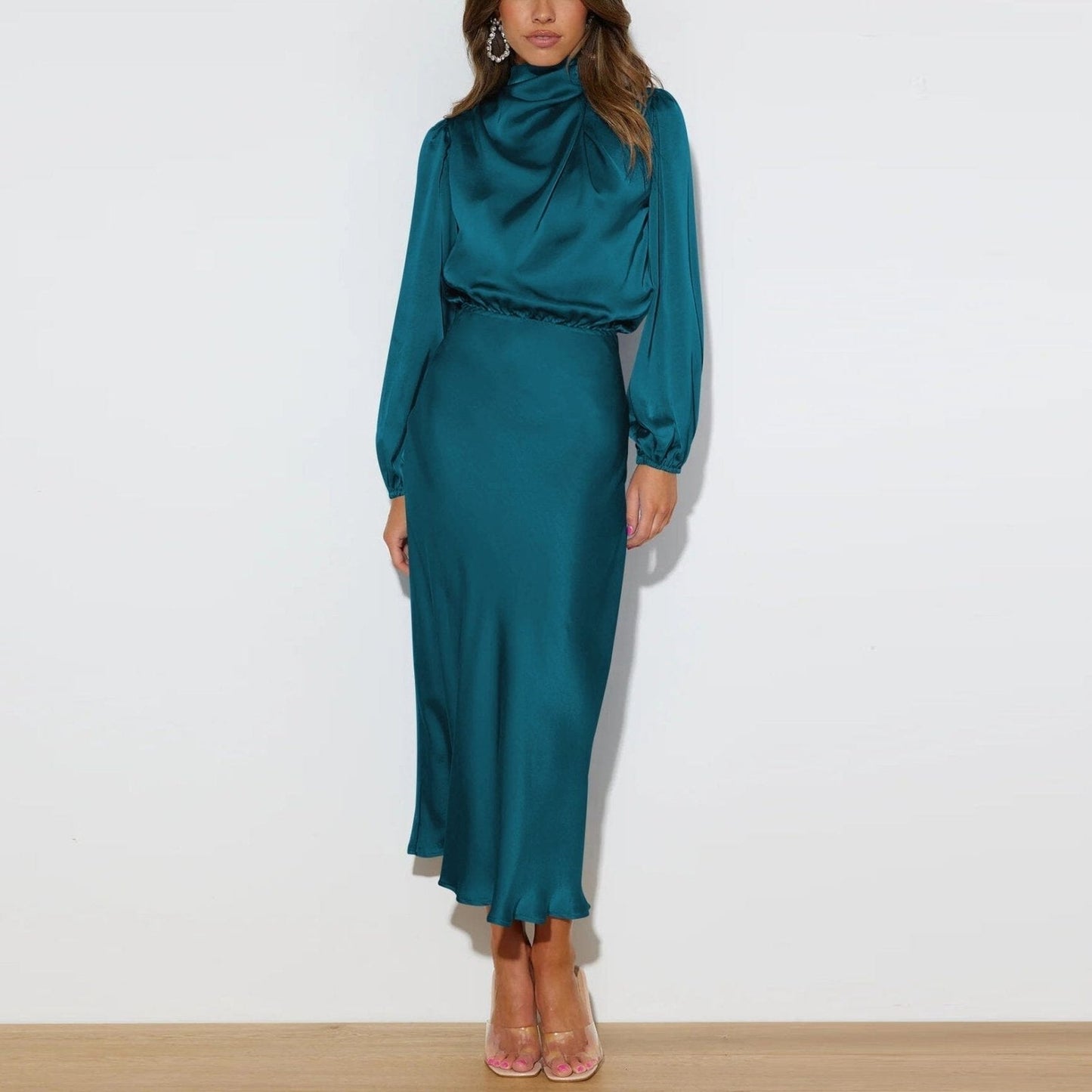 Vestido Seda Figura-Esbelta