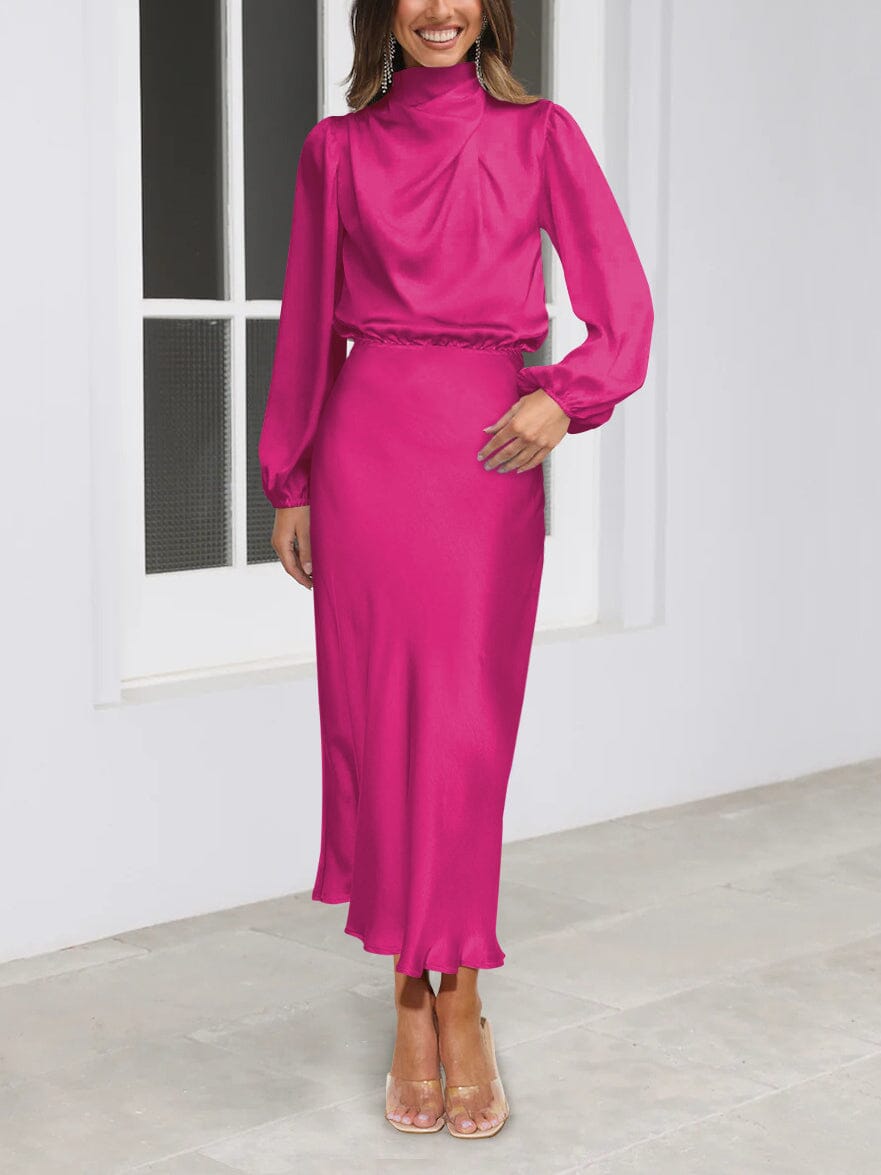 Vestido Seda Figura-Esbelta