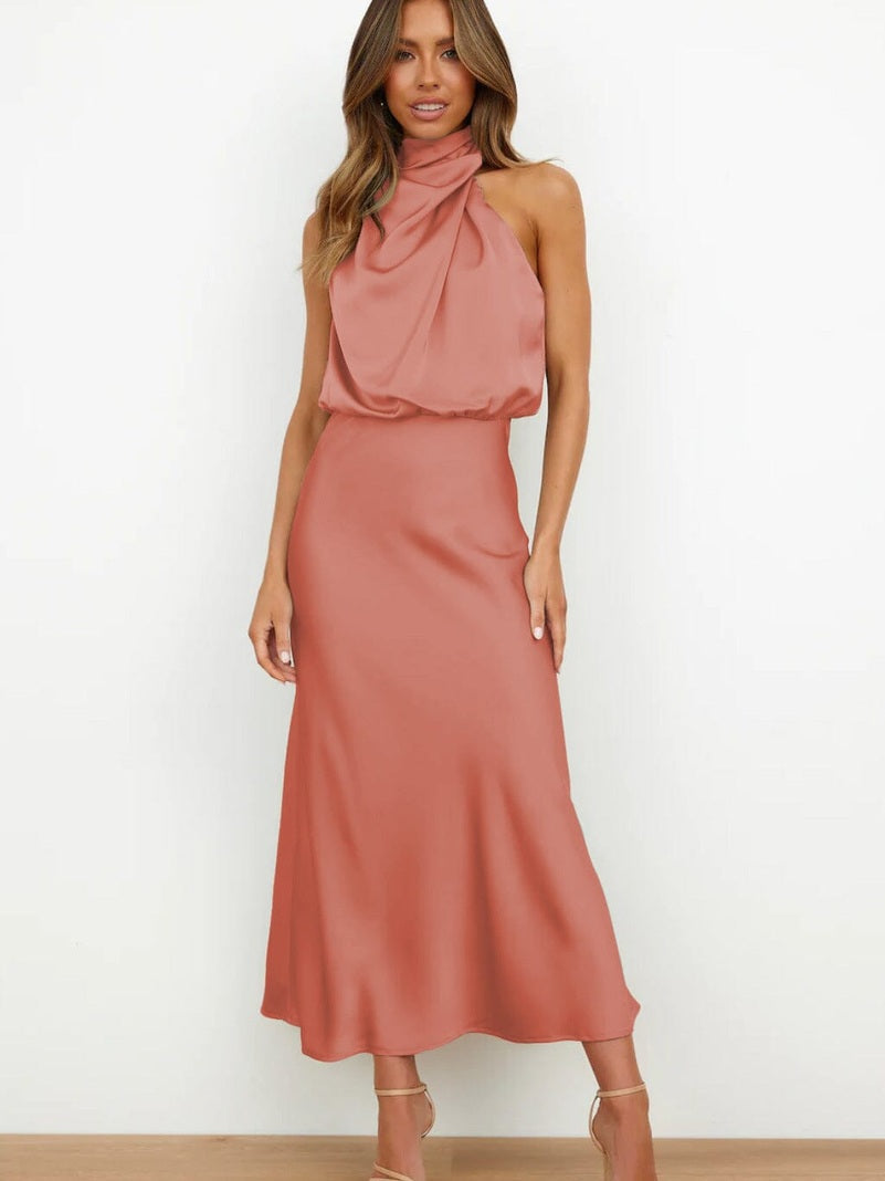 Vestido Seda Silueta-Esbelta