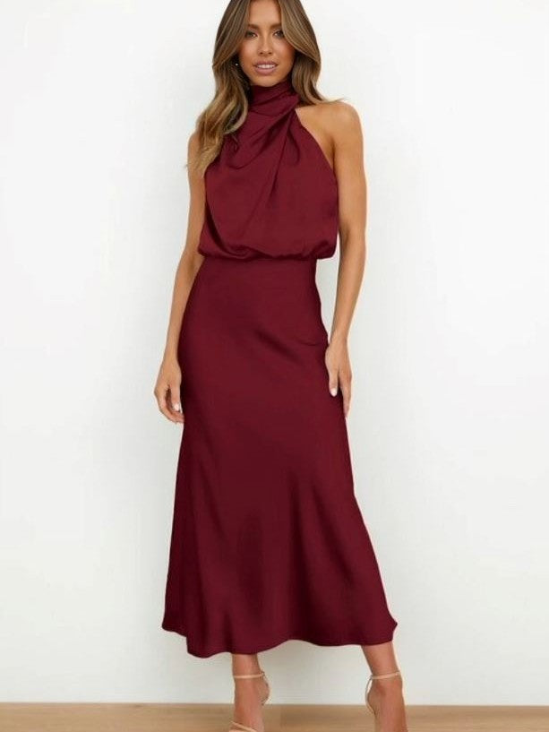 Vestido Seda Silueta-Esbelta