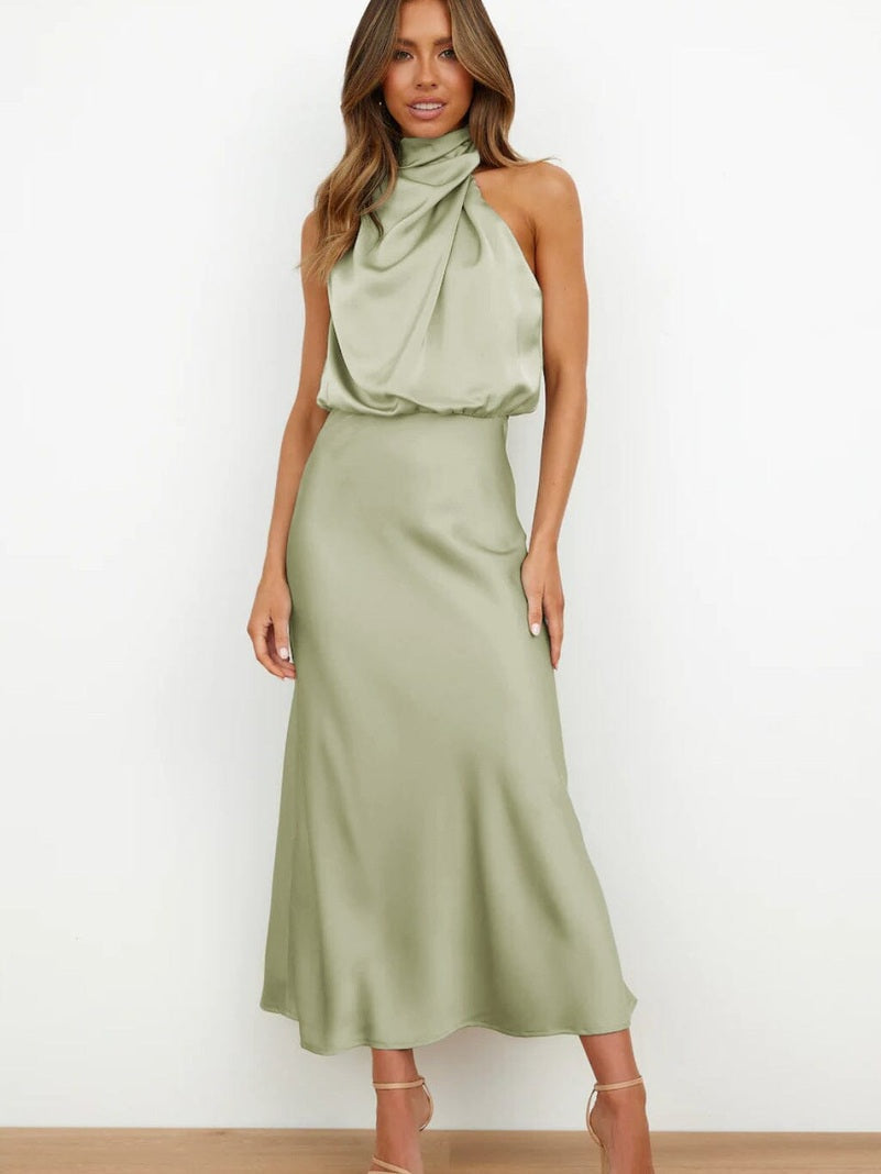 Vestido Seda Silueta-Esbelta