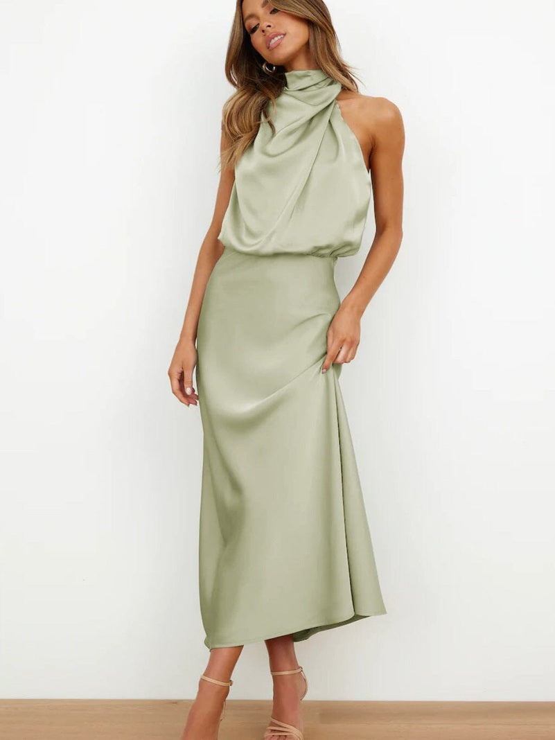 Vestido Seda Silueta-Esbelta