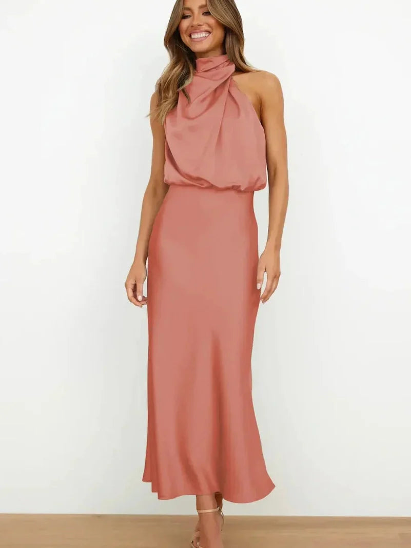Vestido Seda Silueta-Esbelta