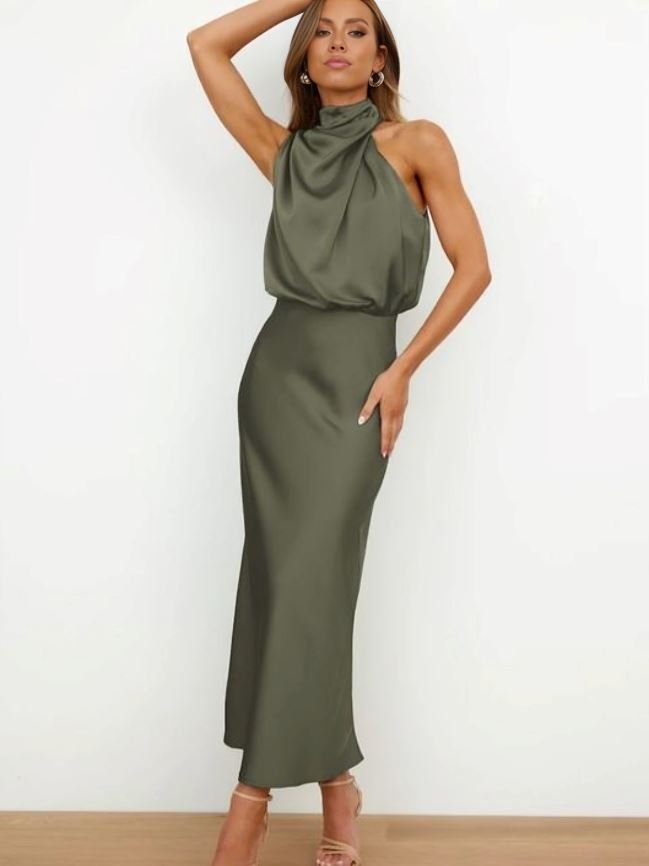 Vestido Seda Silueta-Esbelta