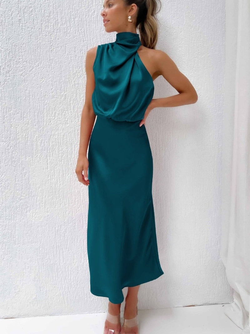 Vestido Seda Silueta-Esbelta