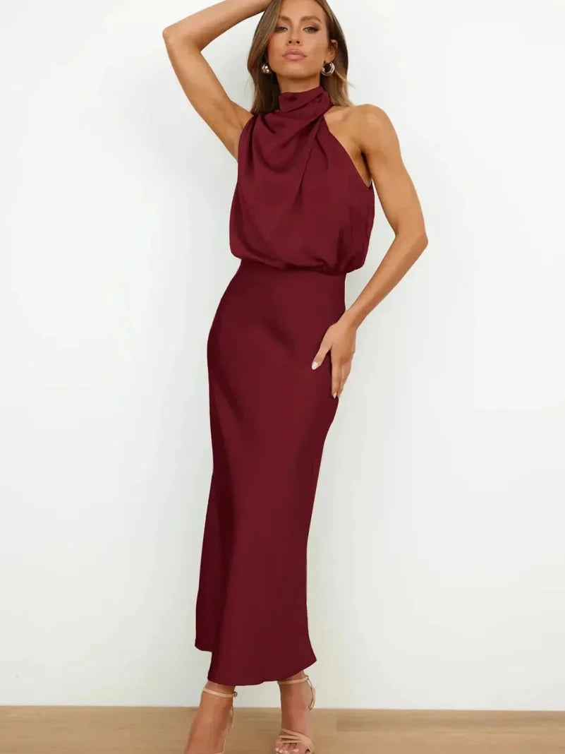 Vestido Seda Silueta-Esbelta
