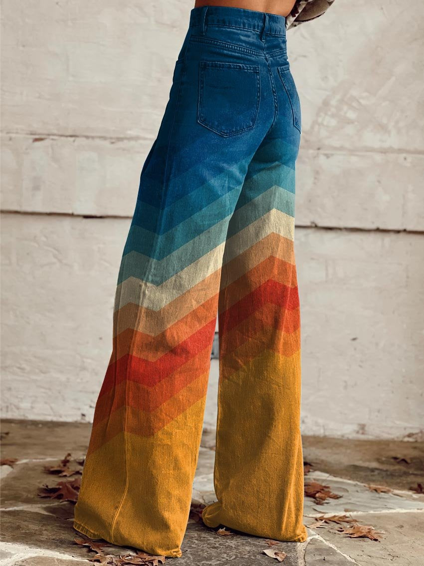 Pantalón Ancho Rayas Alarga-Piernas