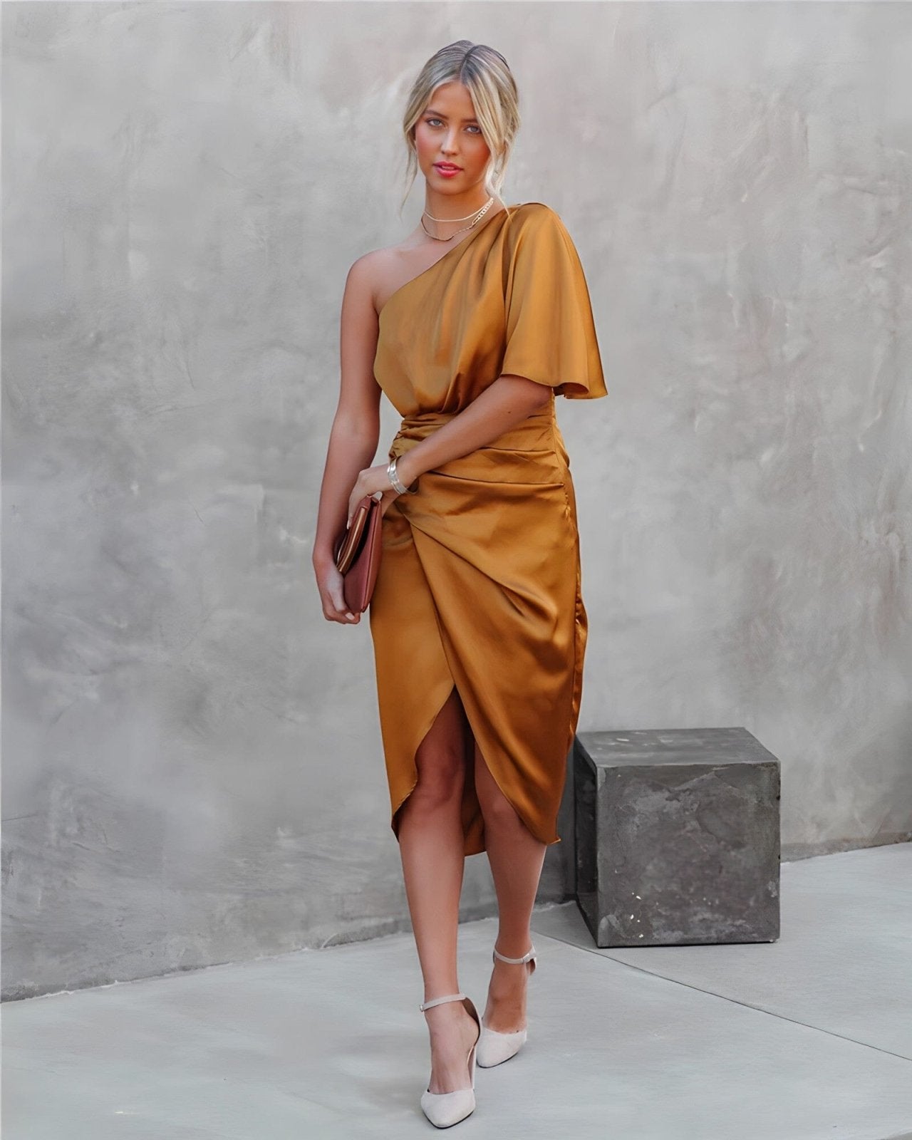 Vestido Seda Silueta-Esbelta
