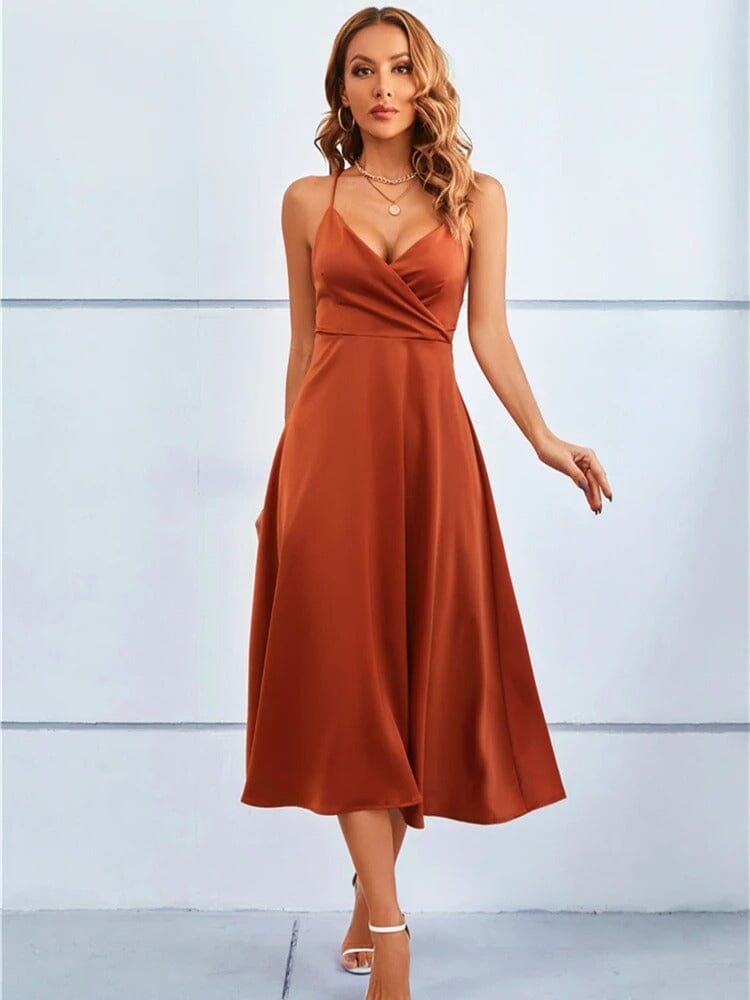 Vestido Maxi Seda Realce-Figura