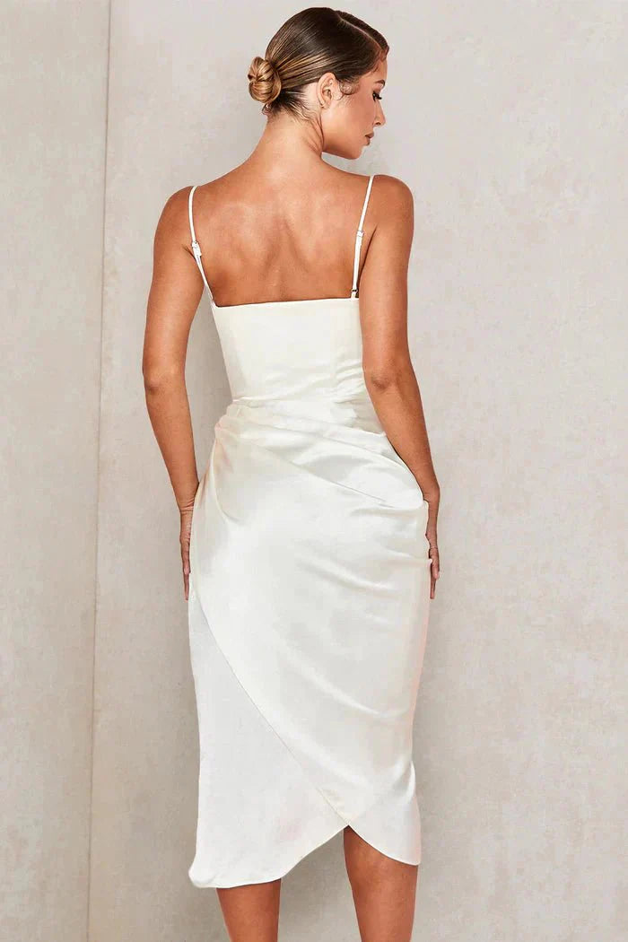 Vestido Seda Corsé Silueta-Esbelta