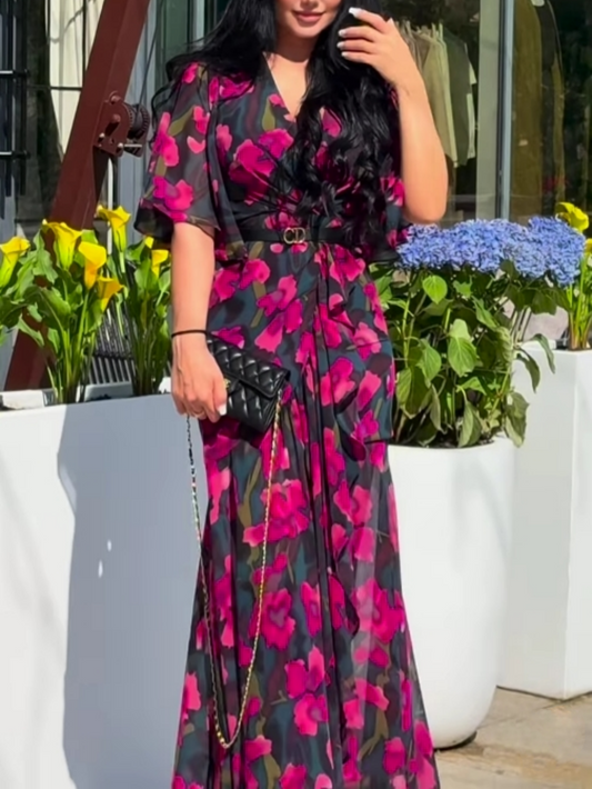 Vestido Floral Silueta-Esbelta