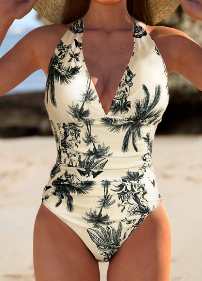 Bañador Realce-Silueta Floral