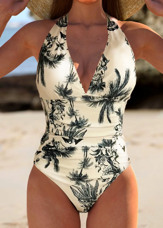 Bañador Realce-Silueta Floral